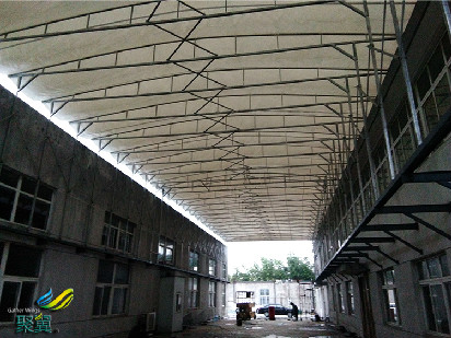 過(guò)道棚遮陽(yáng)防雨-過(guò)道棚大型膜結(jié)構(gòu)，電動(dòng)伸縮型